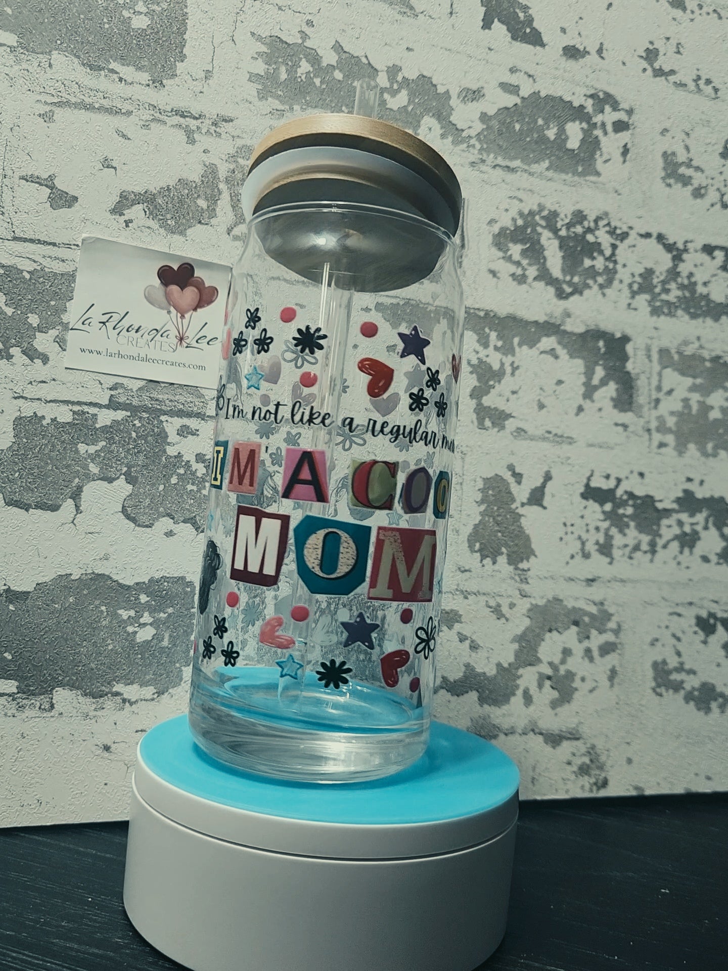 Cool Mom 20 oz glass tumbler