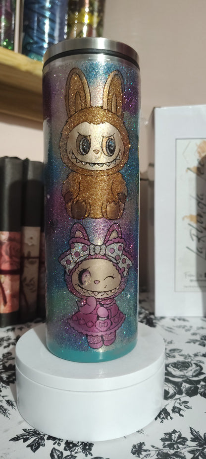 1136-Labubu 20 Oz skinny slurp tumbler