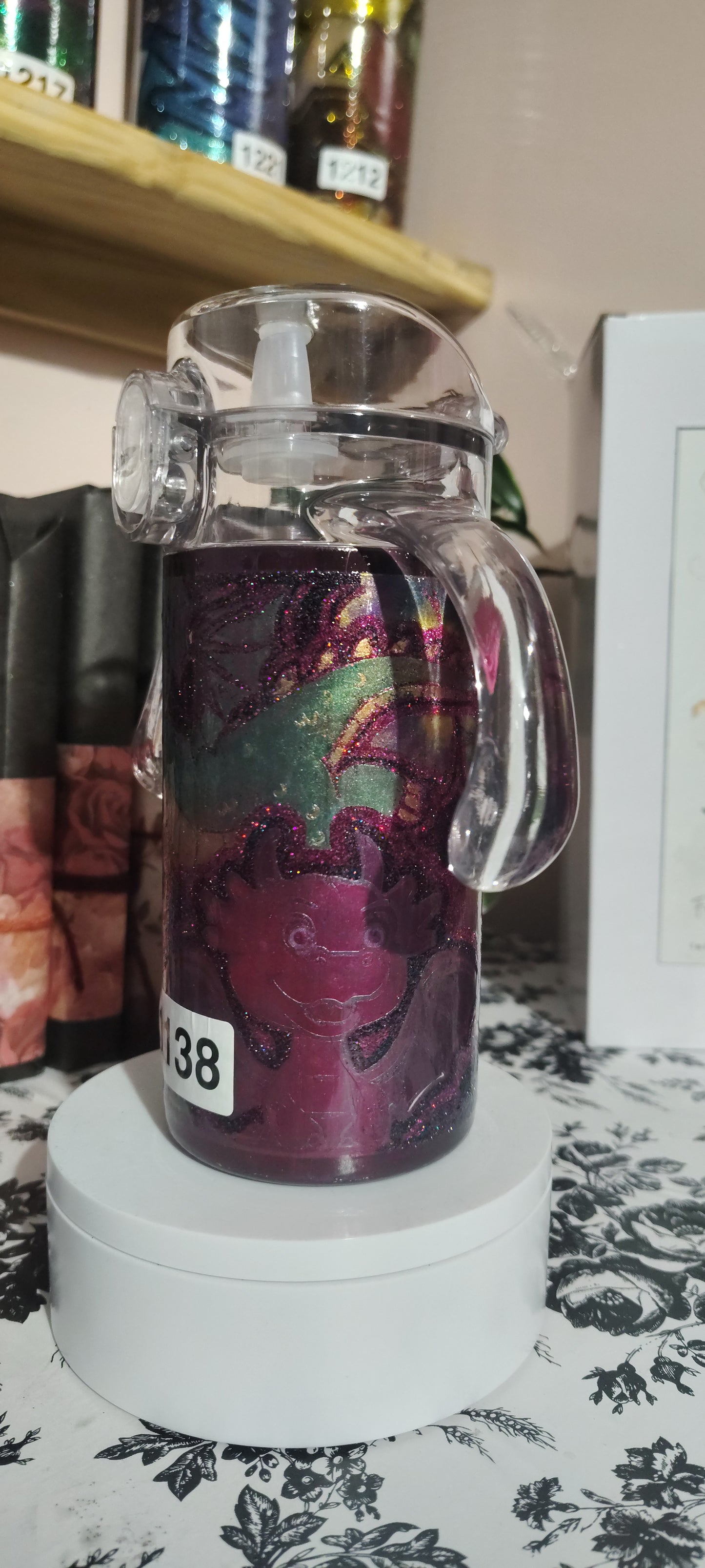 1138-Dragon Pink 12 Oz Duo Kids Tumbler