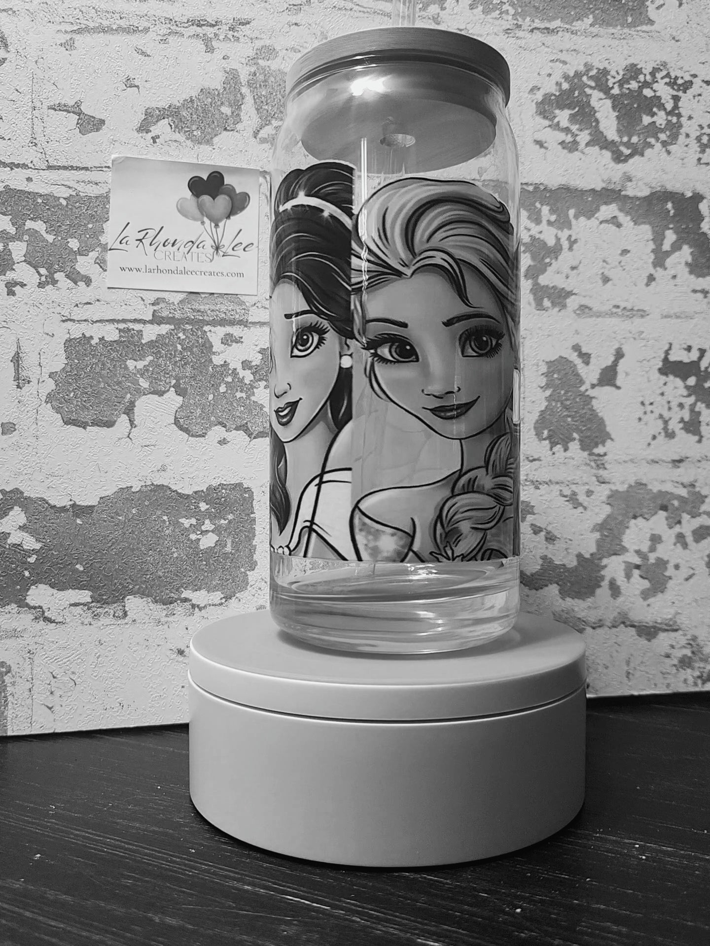 Princess Disney 20oz glass tumbler