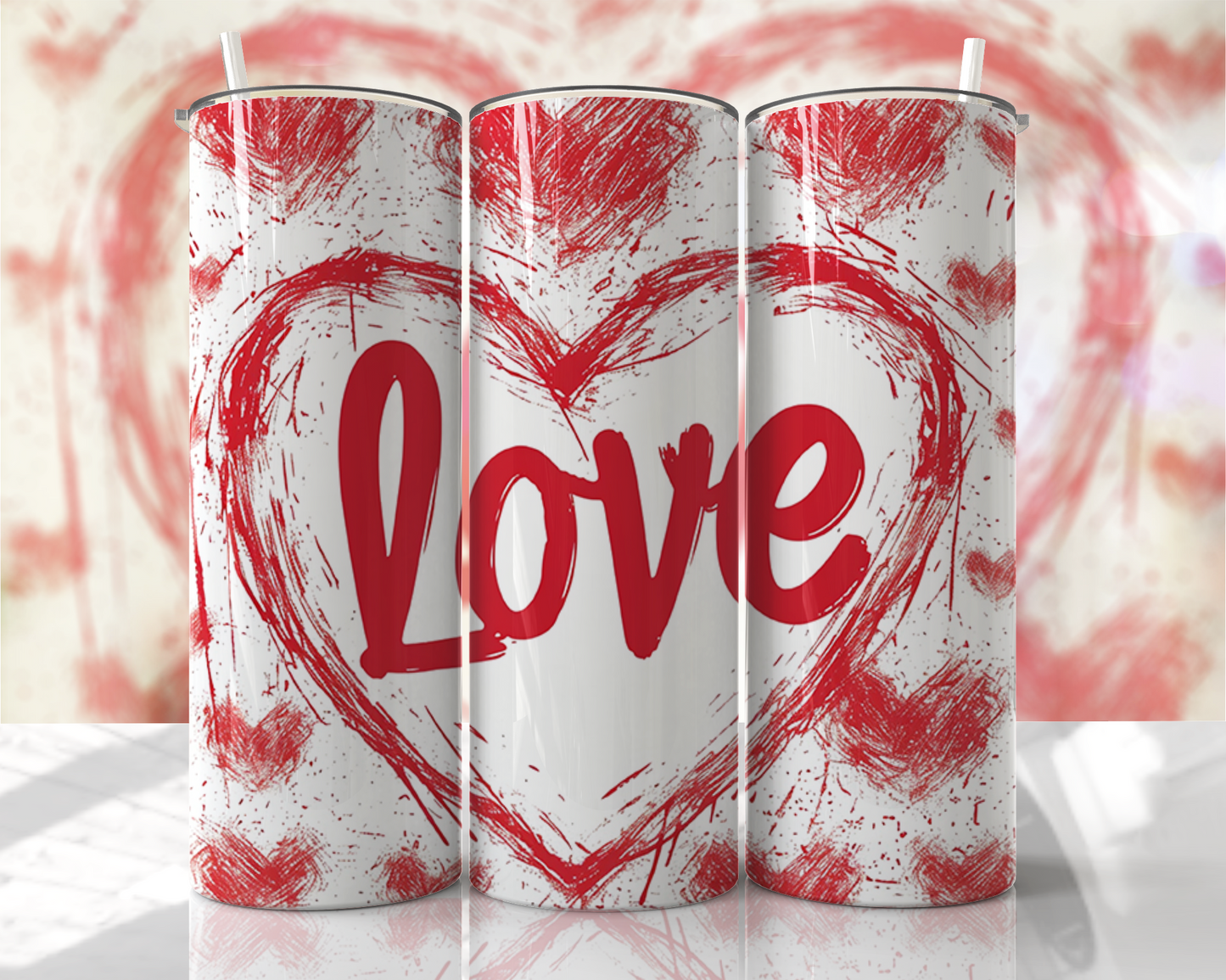 Red/White Love Heart