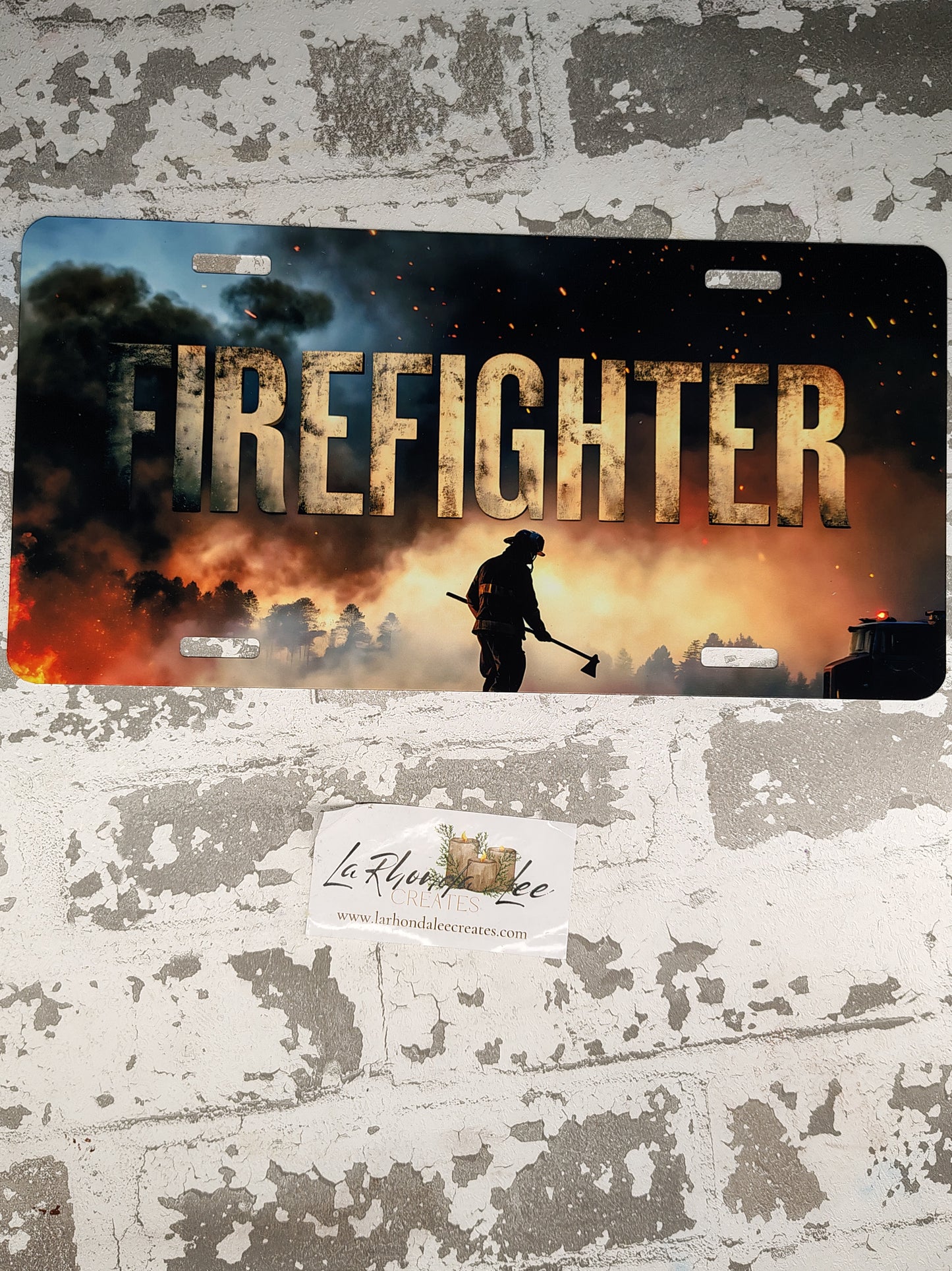 Firefighter License Plate