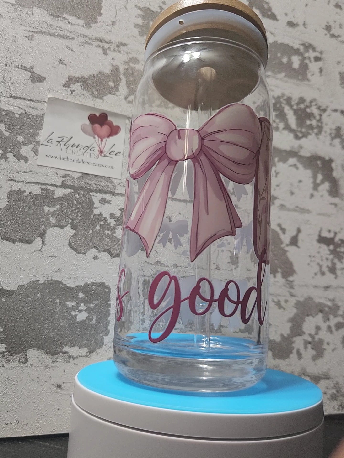 God is Good Pink Bow